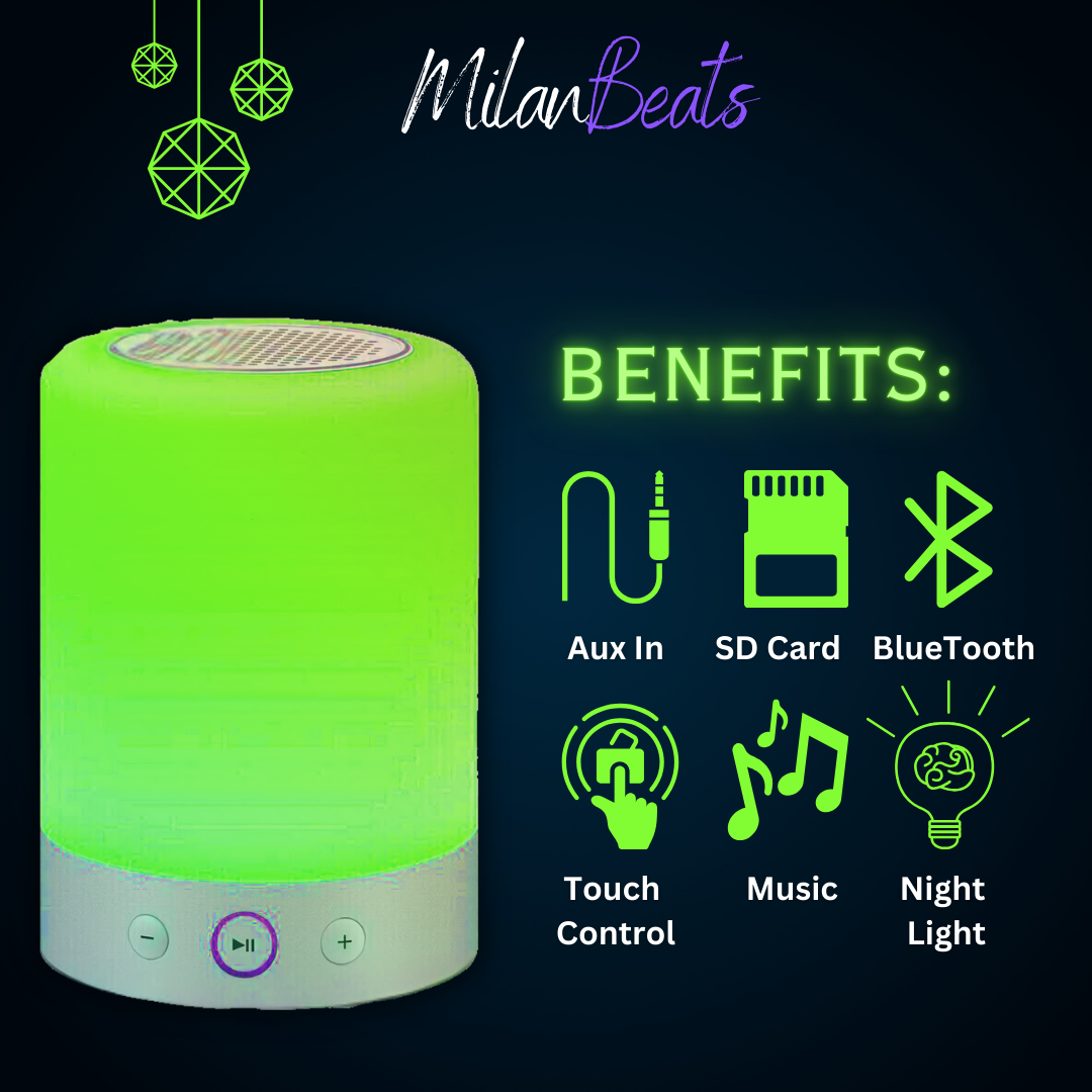 Milan Beats™ Glow Lamp with built-in Bluetooth Speaker